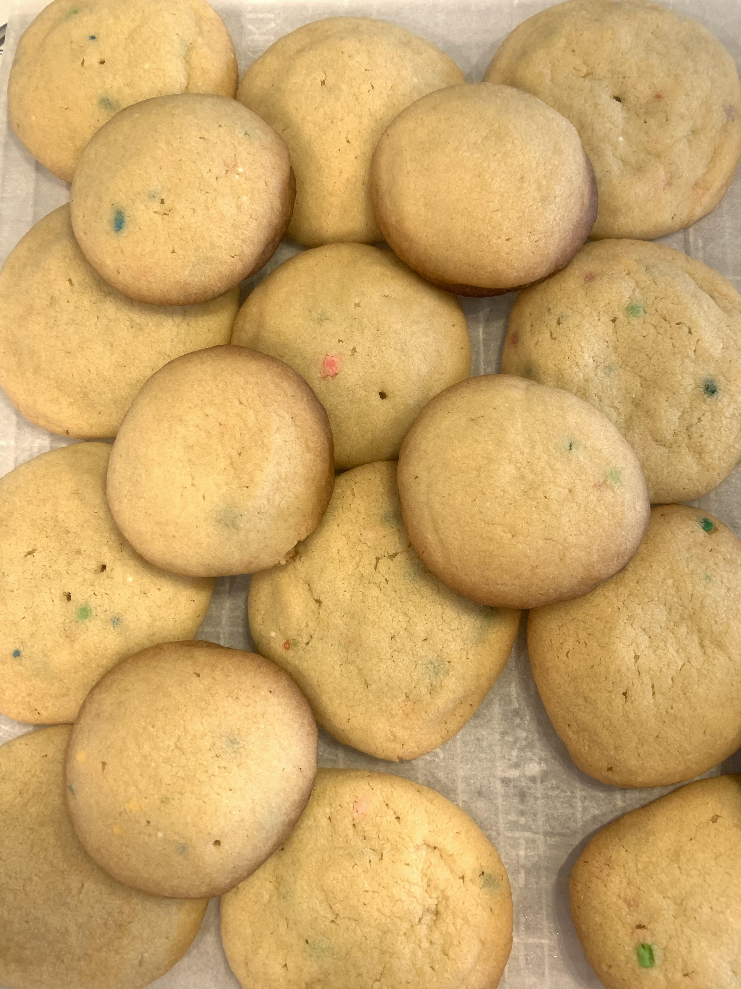 Cookies with rainbow sprinkles