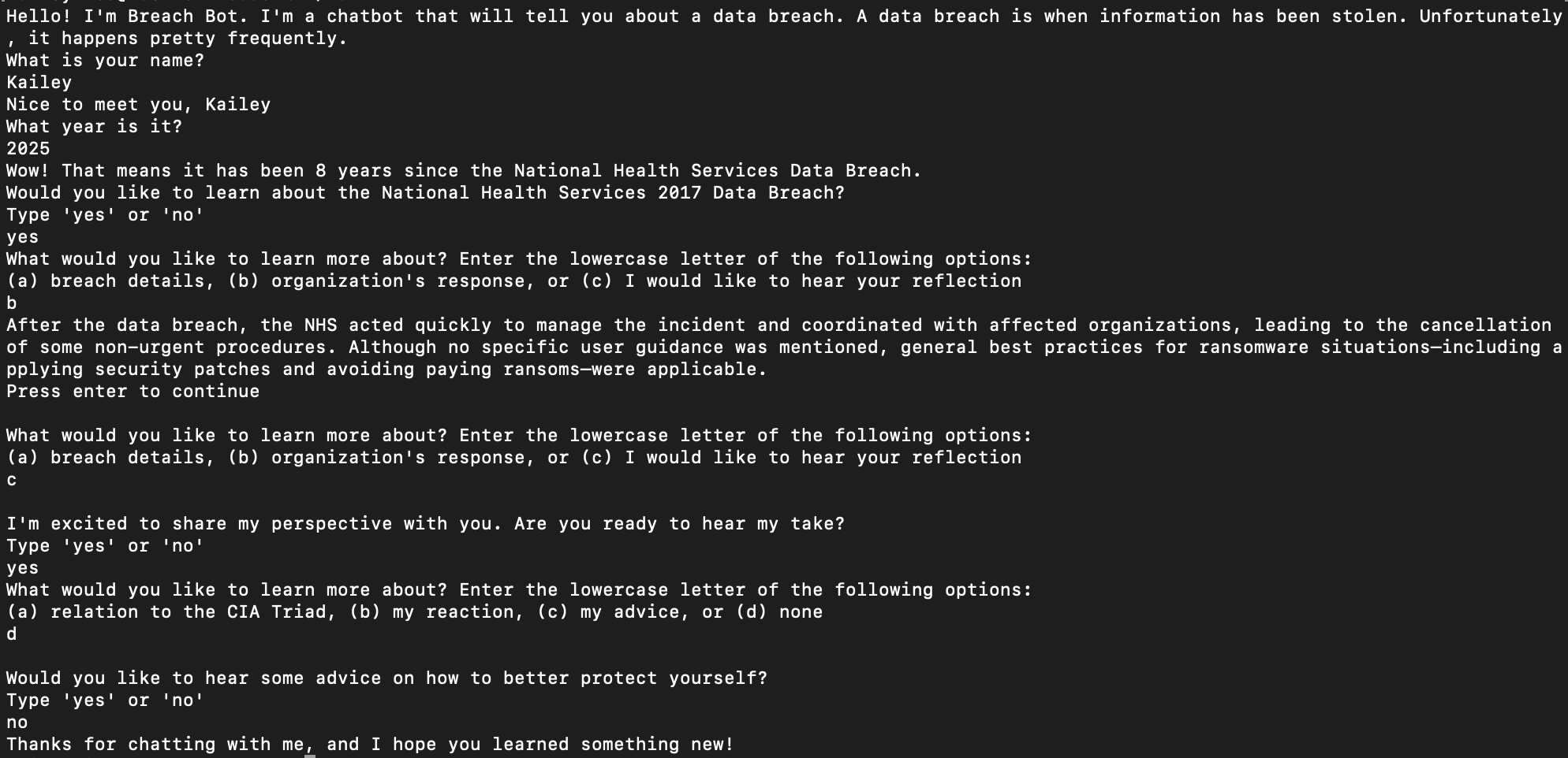 White text on a black background.