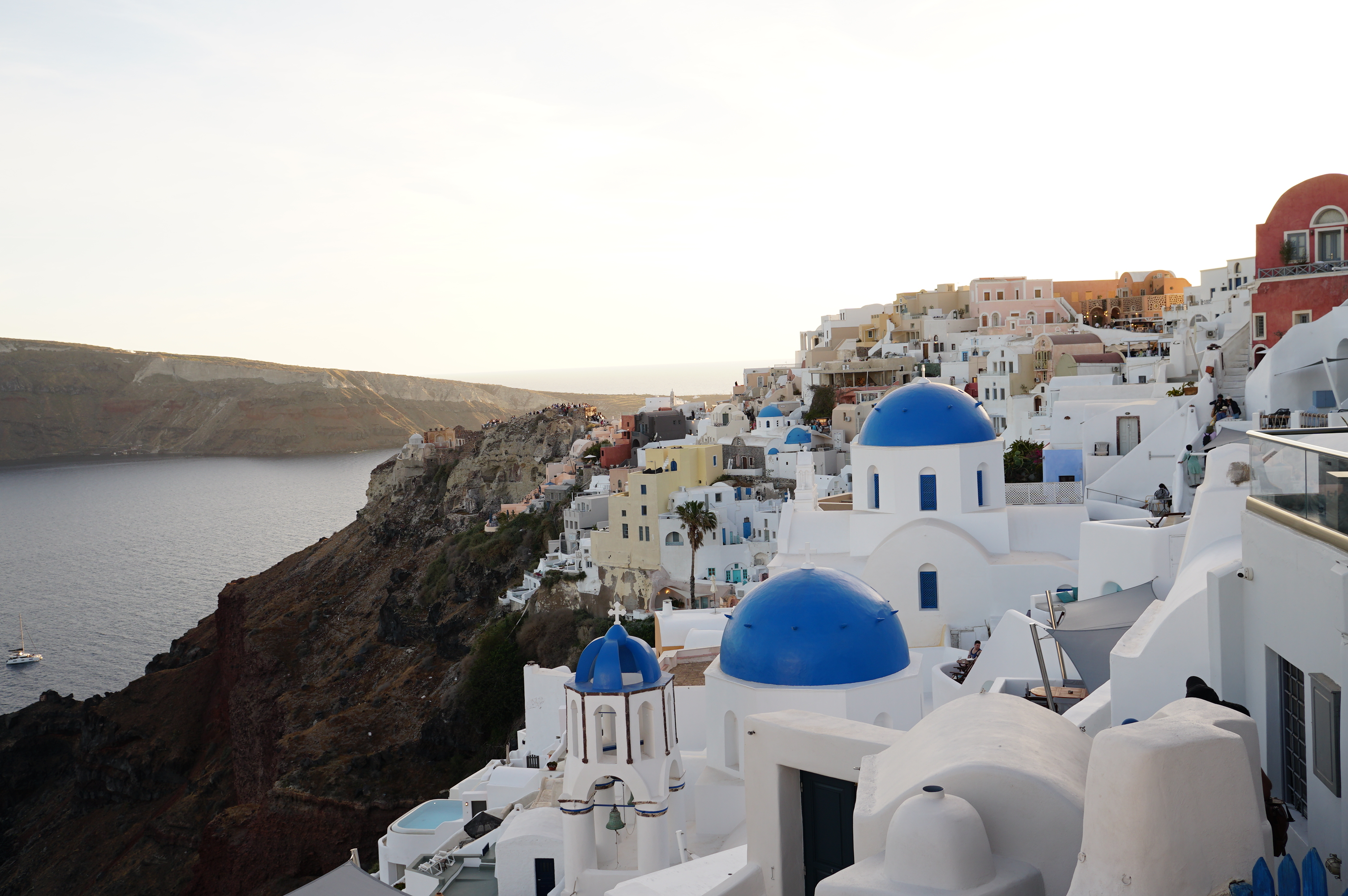 Blue domes in Santorini