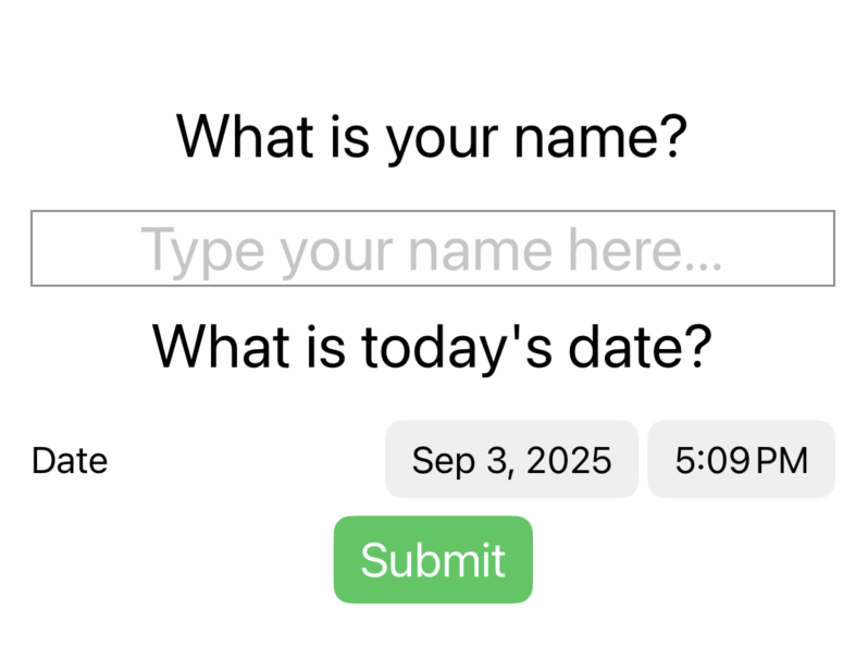 A form with text boxes for inputs.