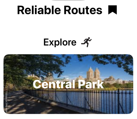 A picture of central park with the title above.